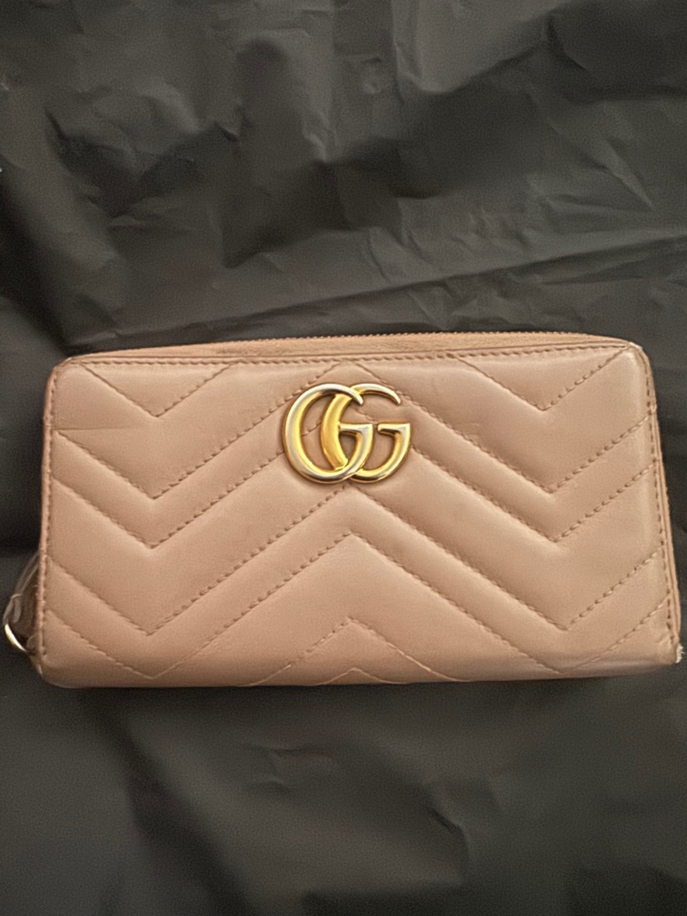 Authentic Gucci wallet in taupe
